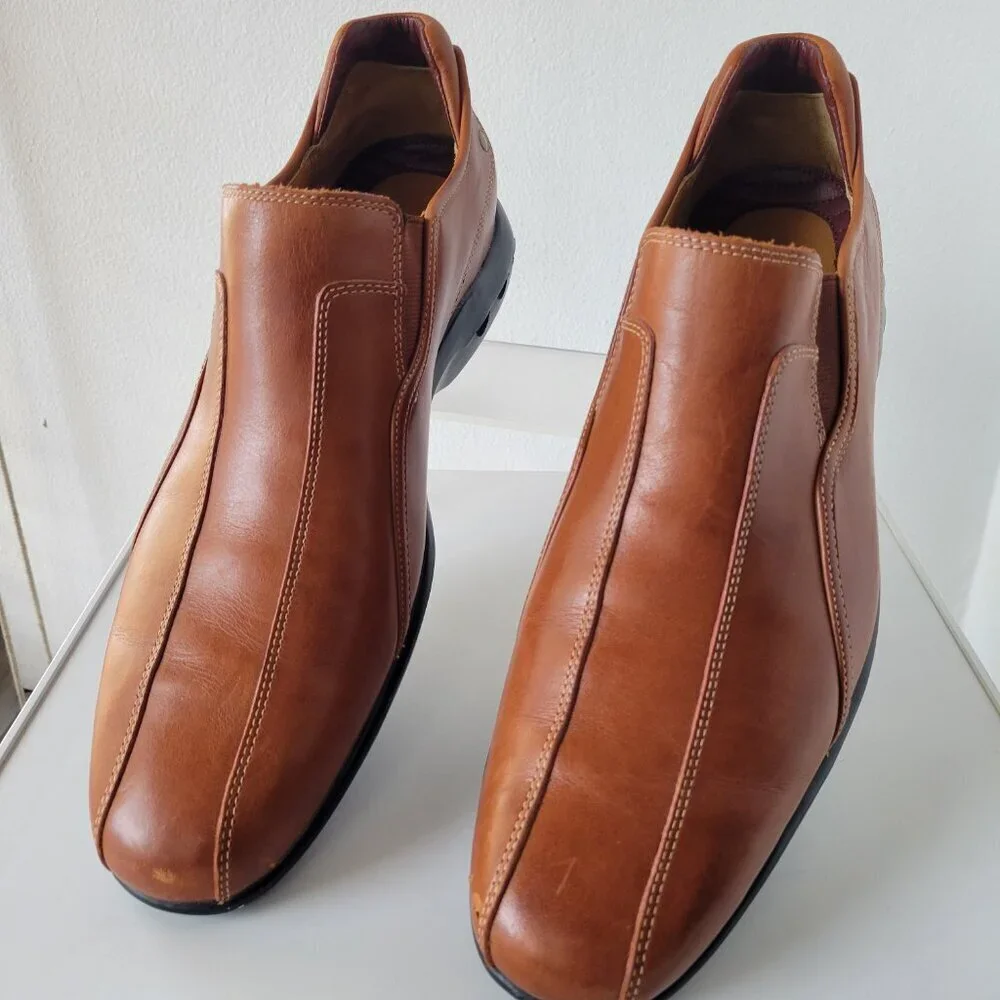 Men's Dress Casual Shoe Brown Cole Haan Bicycle Toe Loafer (Size: 11M)